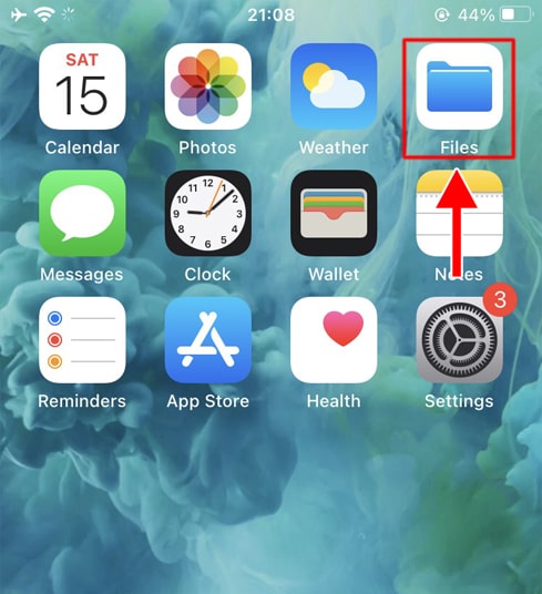 The downloaded video will be in the files app.